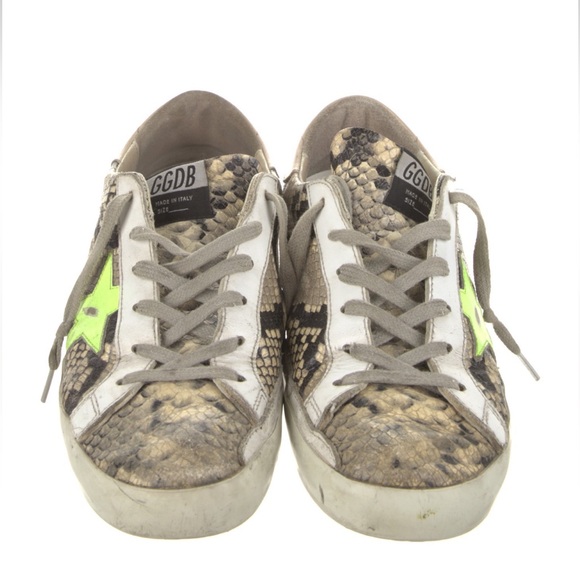 Golden Goose Superstar Sneakers Size 10 Snake Embossed - Picture 3 of 15